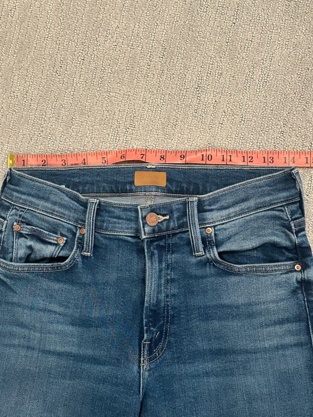 MOTHER The Mid Rise Rambler Zip Ankle Fray, in “Dugout Doobies,” size 26 - Picture 6 of 12